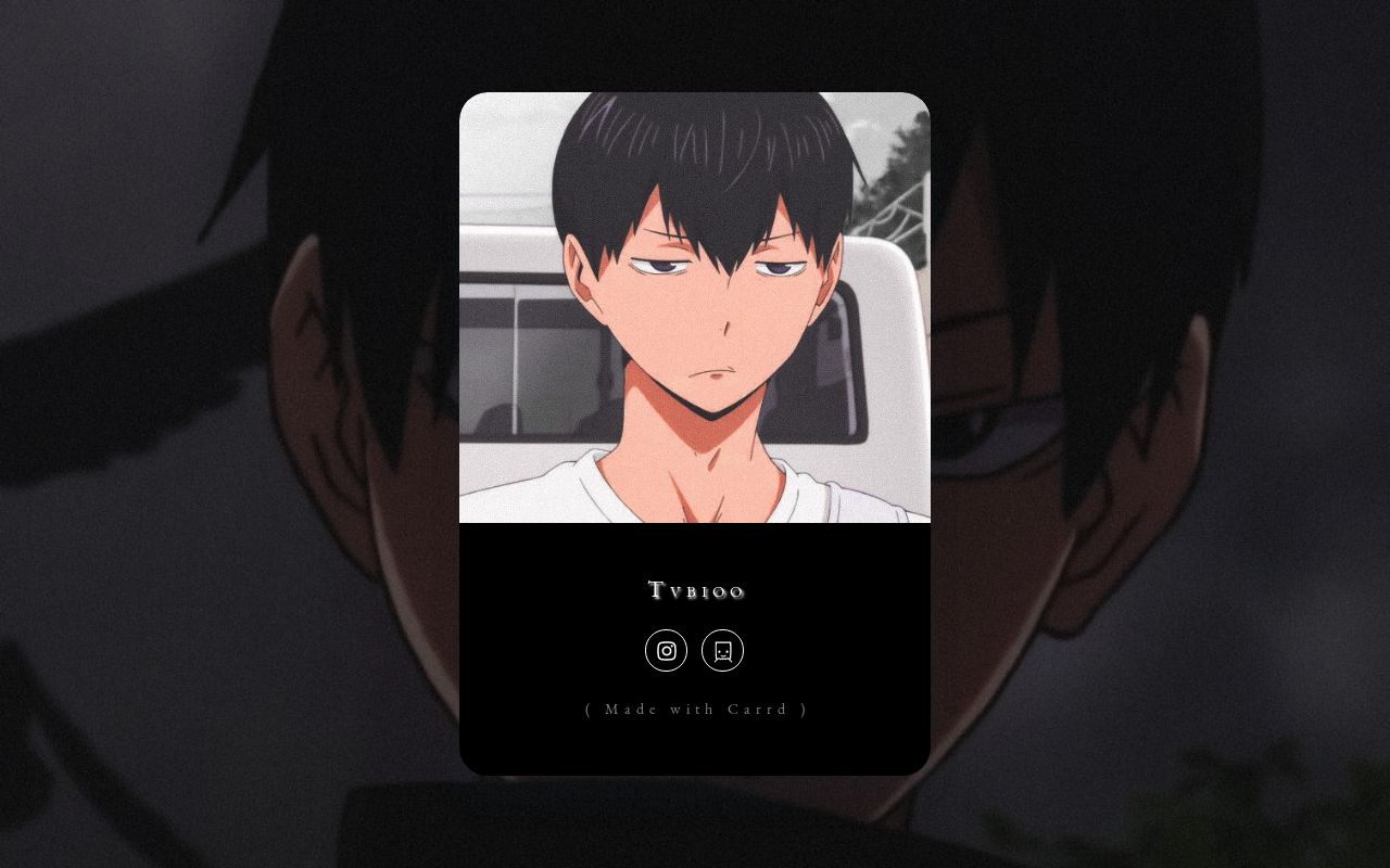 Carrd profile picture for @tvbioo